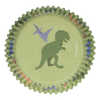 Košíčky na cupcake, priemer 5 cm, 48 ks zelené s dinosaurami | FUNCAKES, FC4015