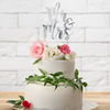 Zápich Mr&amp;Mrs na svadobné torty, výročie svadby - strieborný | PARTYDECO, KPT10-018M