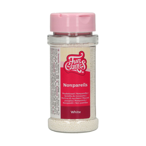 Dekoračné sypanie Nonpareils 80 g, biela | FUNCAKES, F51515