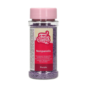 Dekoračné sypanie Nonpareils 80 g, fialová | FUNCAKES, F51500