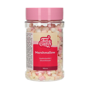 Dekoračné sypanie - micro Marshmallow 50 g, biele, ružové, oranžové | FUNCAKES, F51105