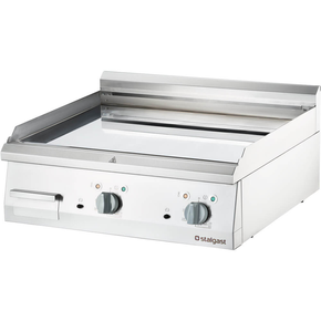 Elektrická grilovacia platňa, chrómovaná, hladká, 8,1 kW, 800x700x250 mm | STALGAST, 9737100