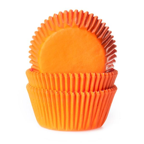 Košíčky na cupcake, priemer 5 cm, 50 ks oranžová | HOUSE OF MARIE, HM0046