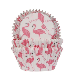 Košíčky na cupcake, priemer 5 cm, 50 ks plameňáci | HOUSE OF MARIE, HM5812