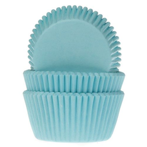 Košíčky na cupcake, priemer 5 cm, 50 ks tyrkysová | HOUSE OF MARIE, HM4716