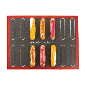 Obojstranná silikónová podložka s perforáciou na pečenie Éclairs 583x384 mm | SILIKOMART, Air Mat Éclair