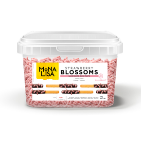 Dekoračné lístky z jahodovej čokolády, 5 - 9 mm, 1 kg | MONA LISA, CHF-BS-22271E0-07B