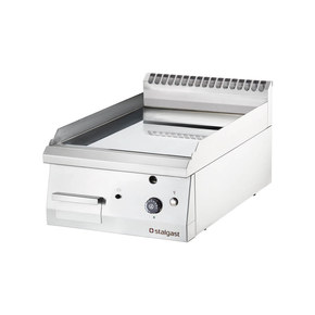 Plynová grilovacia platňa, chrómovaná, hladká, 6,5 kW, G30, 400x700x250 mm | STALGAST, 9736130