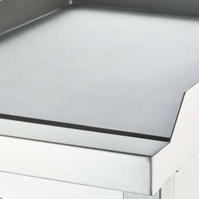 Plynová grilovacia platňa, chrómovaná, hladká, 6,5 kW, G30, 400x700x250 mm | STALGAST, 9736130