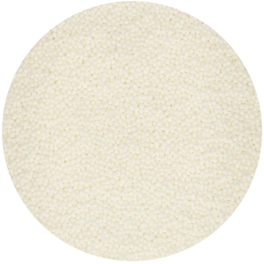 Dekoračné sypanie Nonpareils 80 g, biela | FUNCAKES, F51515
