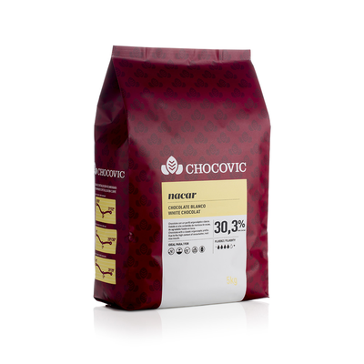 Biela čokoláda 30,3% Nacar, 5 kg balenie | CHOCOVIC, CHW-O35NACA-D38
