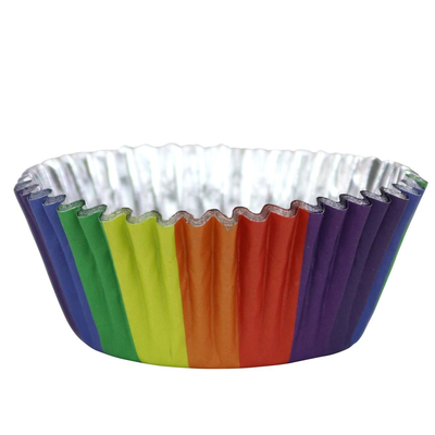 Košíčky na cupcake, priemer 5 cm, 30 ks, duhové farby | PME, BC832