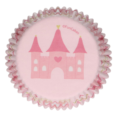 Košíčky na cupcake, priemer 5 cm, 48 ks princeznin zámok | FUNCAKES, FC4020