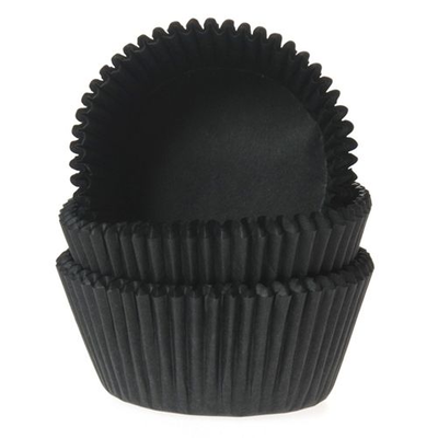 Košíčky na cupcake, priemer 5 cm, 50 ks čierna | HOUSE OF MARIE, HM0039