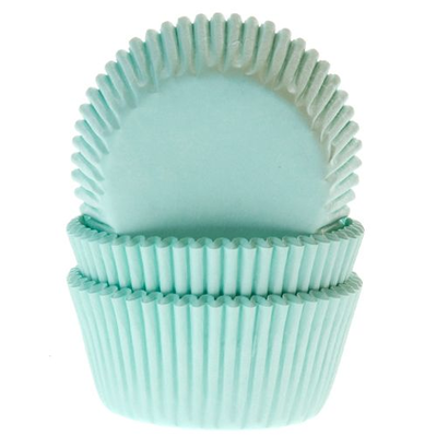 Košíčky na cupcake, priemer 5 cm, 50 ks mátová farba | HOUSE OF MARIE, HM1227