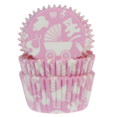 Košíčky na cupcake, priemer 5 cm, 50 ks vzor- nemluvňa - ružová | HOUSE OF MARIE, HM5126