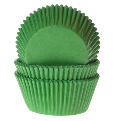 Košíčky na cupcake, priemer 5 cm, 50 ks zelená | HOUSE OF MARIE, HM0091