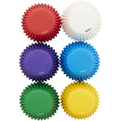 Košíčky na mini cupcake alebo pralinky, priemer 3,1 cm, 150 ks, mix duhových farieb | WILTON, 05-0-0038