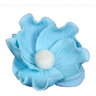 Kvet divokej ruže malý z cukru 8 cm, modrá | MAGMART, K 014M