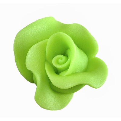 Kvet ruže velká z cukru 4 cm, limetkovo zelená | MAGMART, R 01