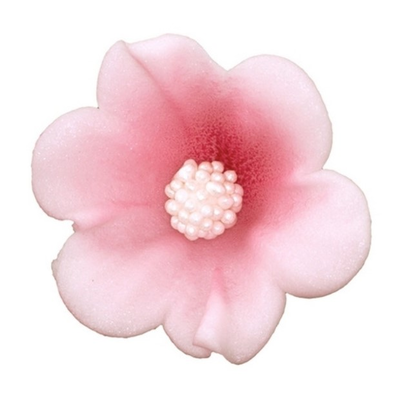 Malý cukrový kvet mercedesu 4 cm, ružový, sada 5 ks. | MAGMART, K 010