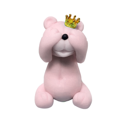 Medvedík s korunkou, cukrová figúrka 6 cm, ružový | MAGMART, ZW-MK