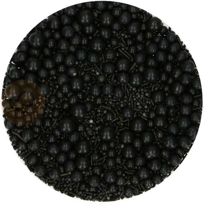 Cukrové sypanie Medley- mix tvarov, 65 g, čierna | FUNCAKES, F51175