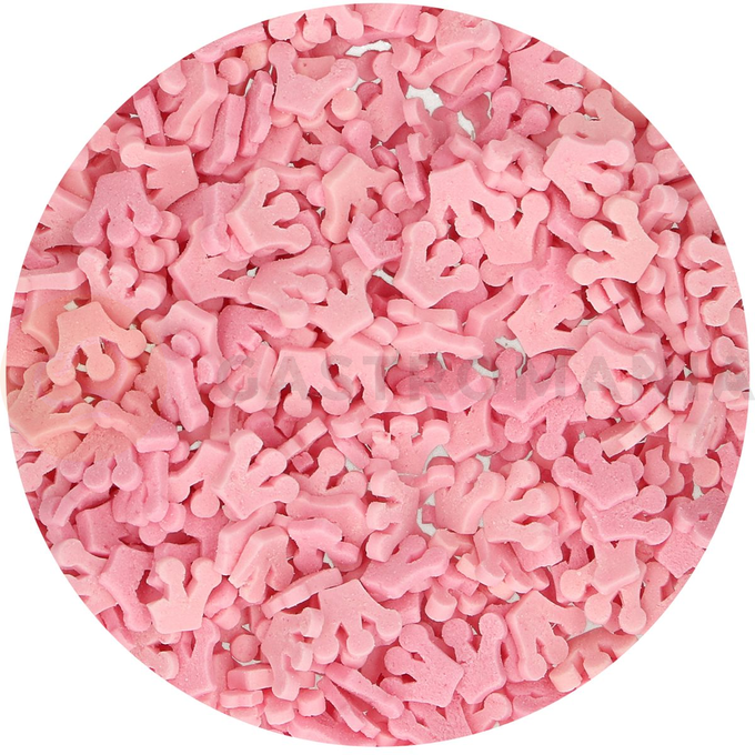 Cukrové sypanie - princeznina koruna 45 g, ružová | FUNCAKES, F52240