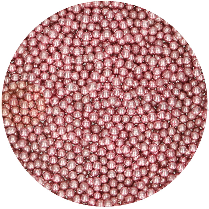 Cukrové zdobenie metalické - guličky 80 g, ružové | FUNCAKES, F51665