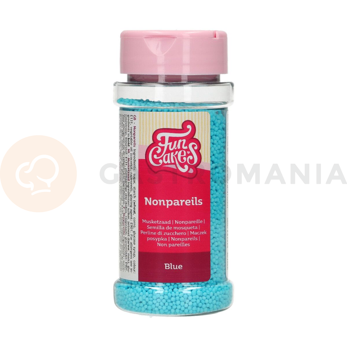 Dekoračné sypanie Nonpareils 80 g, modrá | FUNCAKES, F51525