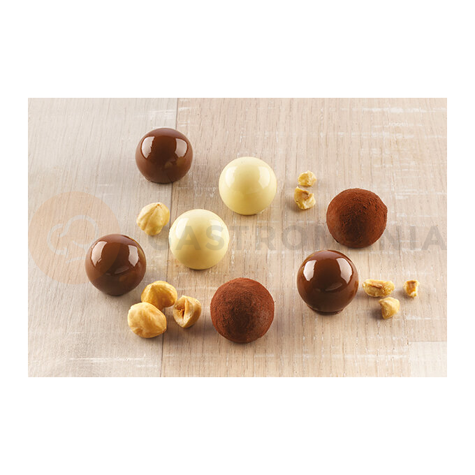 Forma na čokoládu a pralinky - gulička 3D, 15x8 mm, 8 ml - Tartufino | SILIKOMART, EasyChoc