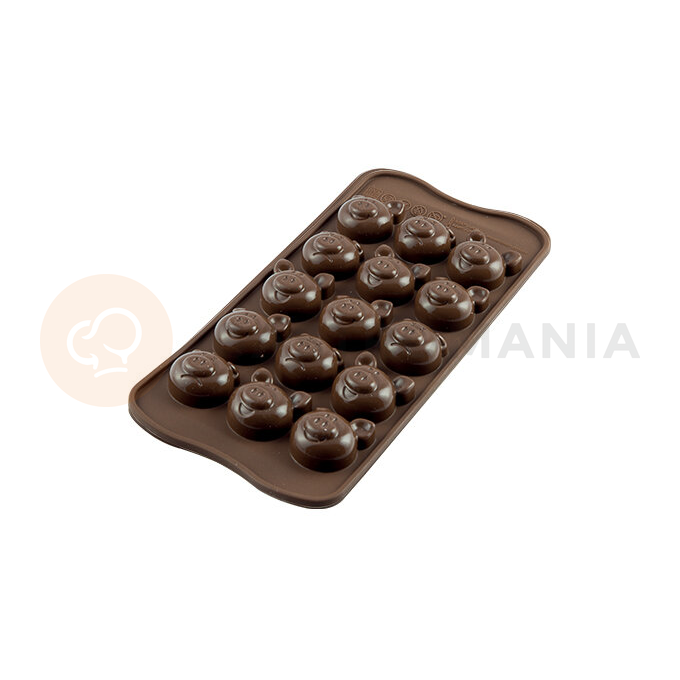 Forma na čokoládu a pralinky - prasiatka, 31x29x15 mm, 6 ml - SCG35 Choco Pigs | SILIKOMART, EasyChoc
