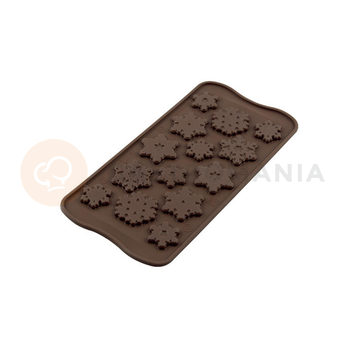 Forma na čokoládu a pralinky - snehové vločky, 25-35 mm, 29 ml - SCG40 Choco Frozen | SILIKOMART, EasyChoc