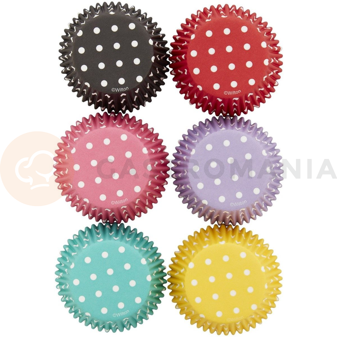 Košíčky na cupcake bodky, priemer 5 cm, 300 ks rôzne farby | WILTON, 05-0-0036