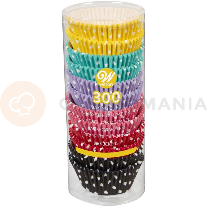 Košíčky na cupcake bodky, priemer 5 cm, 300 ks rôzne farby | WILTON, 05-0-0036