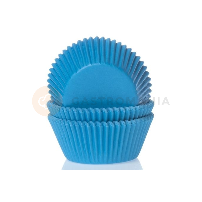 Košíčky na cupcake, priemer 5 cm, 50 ks modrá | HOUSE OF MARIE, HM0084