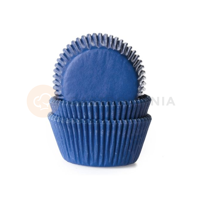 Košíčky na cupcake, priemer 5 cm, 50 ks modrá džínová | HOUSE OF MARIE, HM1524