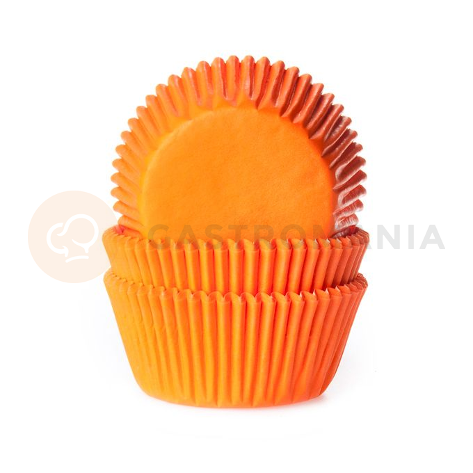 Košíčky na cupcake, priemer 5 cm, 50 ks oranžová | HOUSE OF MARIE, HM0046