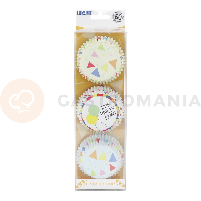 Košíčky na cupcake, priemer 5 cm, 60 ks geometrické tvary | PME, BC907