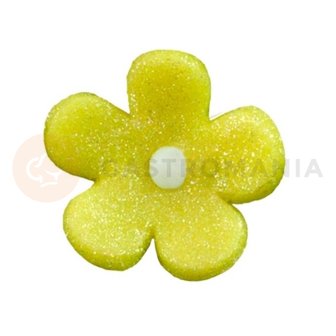 Kvet mini z cukru 1,5 cm, žltý, sada 100 ks. | MAGMART, K 062