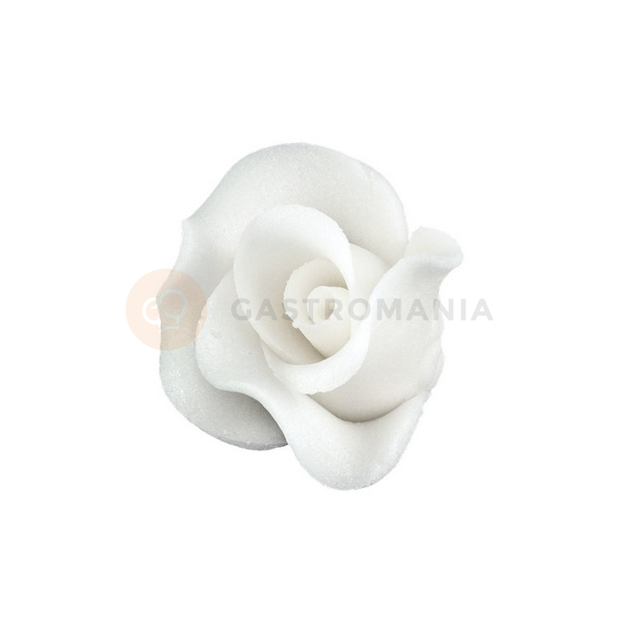 Kvet ruže stredný z cukru 3 cm, biela | MAGMART, RS 02