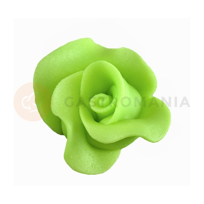 Kvet ruže velká z cukru 4 cm, limetkovo zelená | MAGMART, R 01