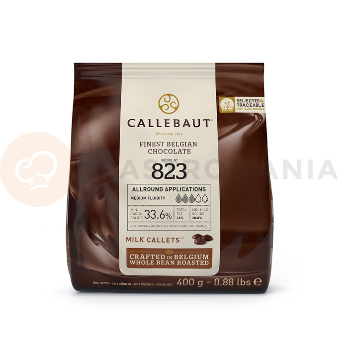 Mliečna čokoláda 33,6% Callets&amp;#x2122; 0,4 kg balenie | CALLEBAUT, 823-E0-D94