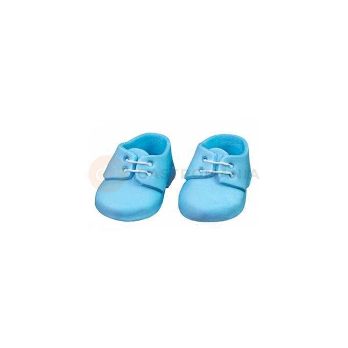 Topánočky na krstiny, cukrové figúrky 8,5x4x3 cm, modro-biele, 1 pár | MAGMART, CH CHB 4A NCH