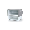 Pokladničný pult nechladený, rovný s doskou zo šedej laminátovej dosky 1000x820x910 mm | RAPA, LK-A