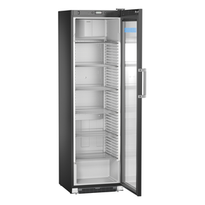 Chladiaca výstavná vitrína s dynamickým chladením, so sklenenými dverami a reklamnou plochou, 441 l, 600x696x2027 mm | LIEBHERR, FKDv 4523 PremiumPlus