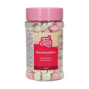 Dekoračné sypanie - mini Marshmallow 50 g, biele, ružové, oranžové | FUNCAKES, F51100