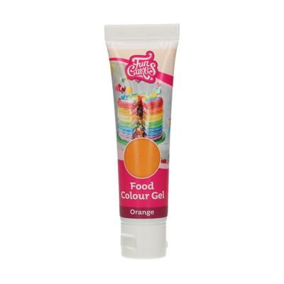 Gólové potravinárske farbivo v tube, 30 g, oranžové | FUNCAKES, F44145
