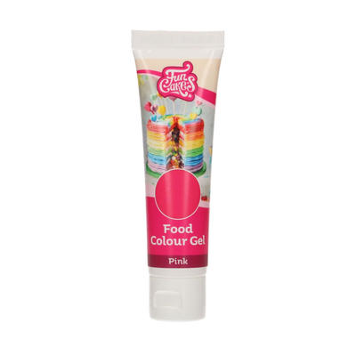 Gólové potravinárske farbivo v tube 30 g, ružové | FUNCAKES, F44110