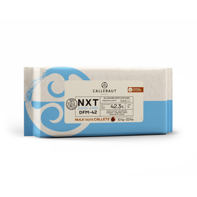 Bez mlieka, vegánska svetlá čokoláda NXT Dairy-free 42,3 %, sáček 10 kg | CALLEBAUT, CHM-Q42-DFR-01B